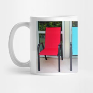 Red And Blue Chairs Mug